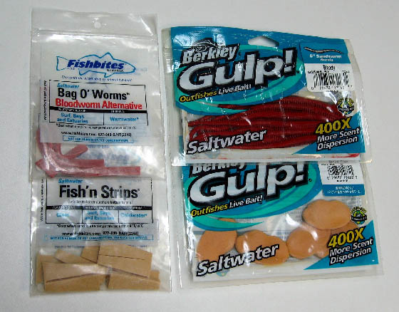 Berkley Gulp and Fishbites Synthetic Fishing Baits 