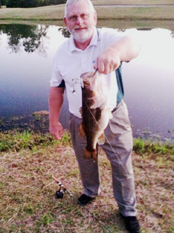 Larry and His Bass Caught On a Spinnerbait