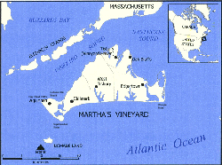 Map of Martha's Vineyard